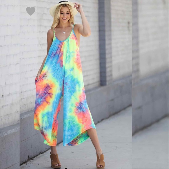 Neon Tye Die Jumpsuit - Picture 2 of 3